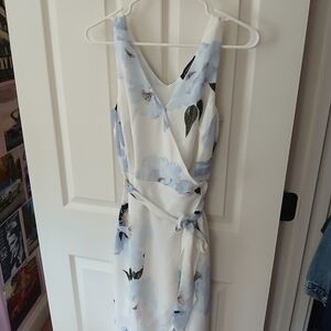 Floral Summer High-Low Wrap Dress